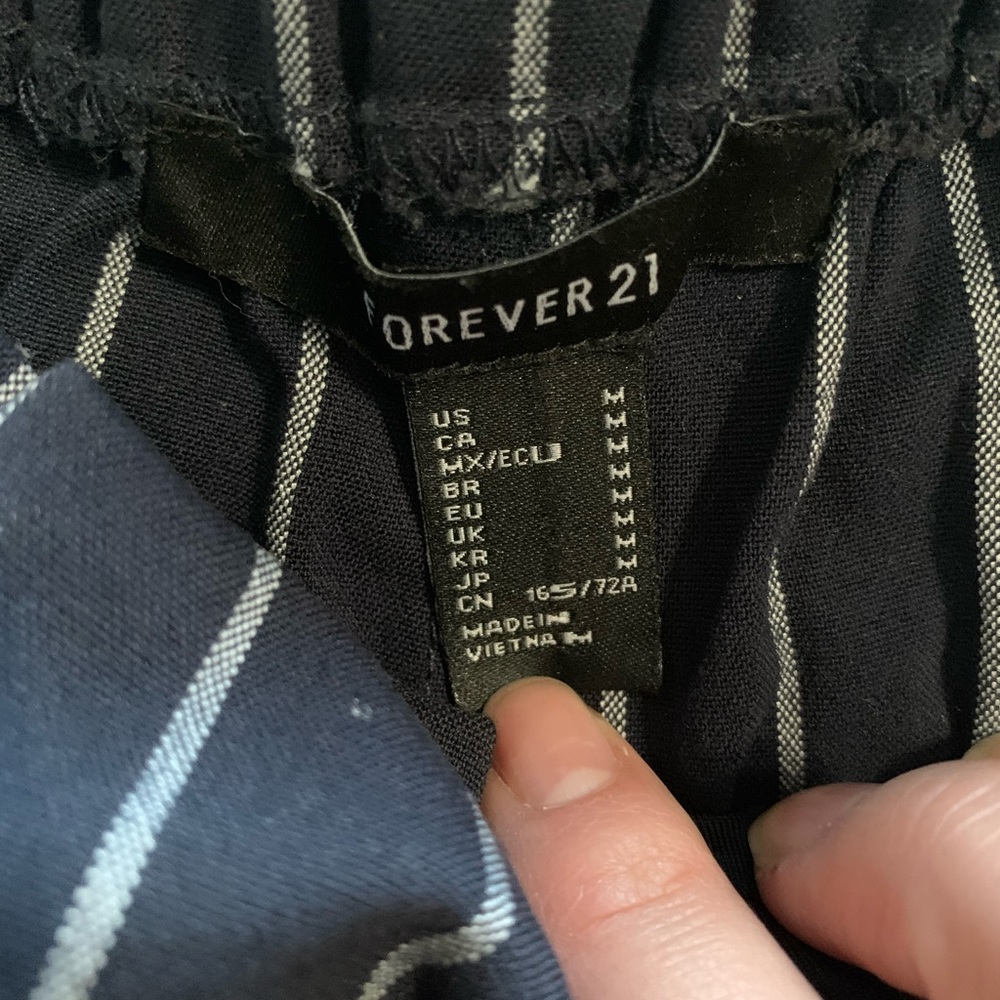 Forever 21 Navy Pinstripe Pants